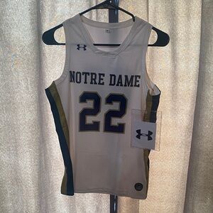 Under Armour White and Blue Notre Dame Jersey